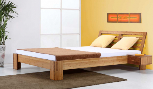 BALI Bambusbett mit Rückenlehne Melaka 140x200cm