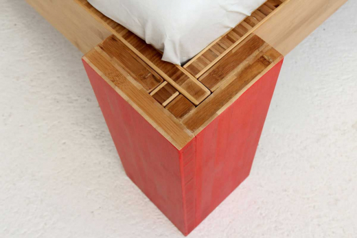 OSAKA Bambusbett mit Rückenlehne Hainan 120x220cm
