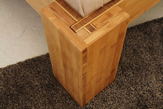BURMA Bambusbett mit Rückenlehne Melaka 120x220cm