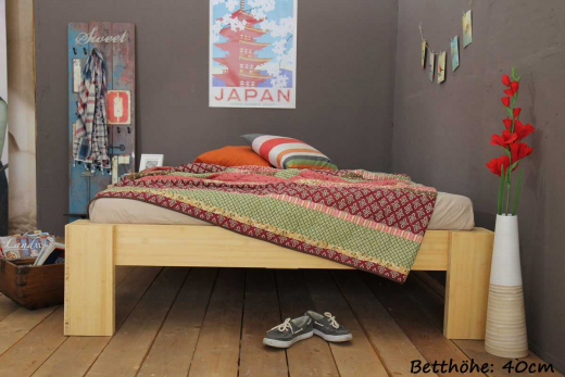SUVA Bambusbett ohne Rückenlehne 180x200cm