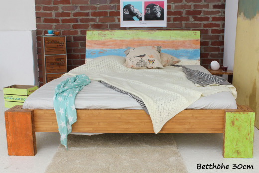 HAWAII Bambusbett mit Rückenlehne Hainan 90x200cm