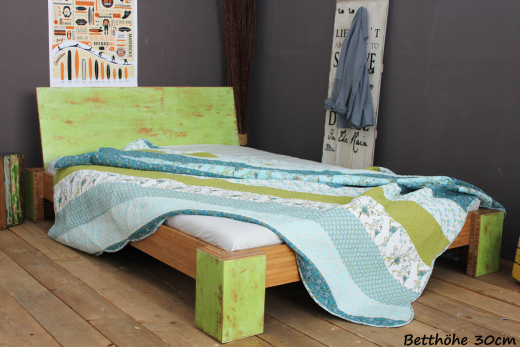 PALAU Bambusbett mit Rückenlehne Hainan 160x220cm