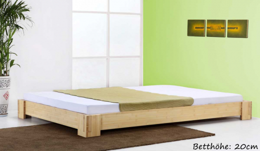 JAVA Bambusbett ohne Rückenlehne 90x220cm
