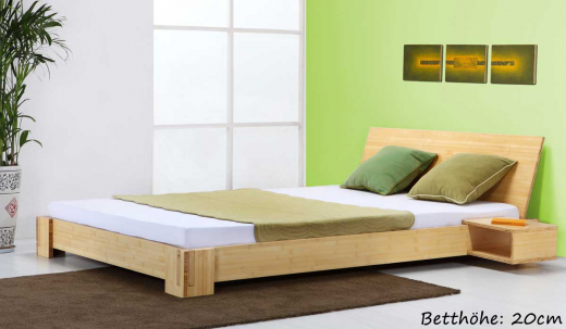 JAVA Bambusbett mit Rückenlehne Hainan 160x220cm