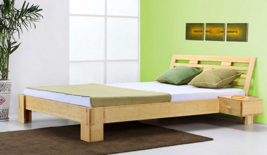 JAVA Bambusbett mit Rückenlehne Melaka 140x220cm