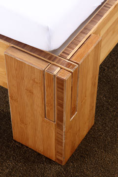 BALI Bambusbett mit Rückenlehne Hainan 90x220cm
