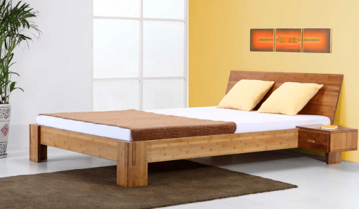 BALI Bambusbett mit Rückenlehne Hainan 140x220cm