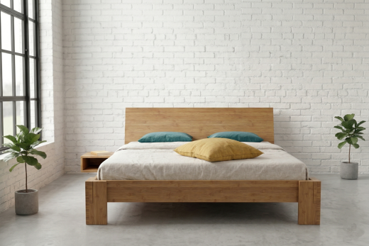 ANGEBOT Bambusbett BALI 90x220cm inkl. Lattenrost und Matratze