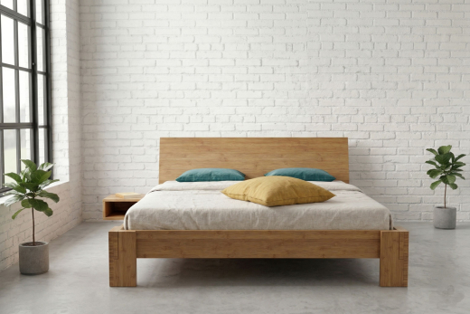 BALI Bambusbett mit Rückenlehne Hainan 140x220cm