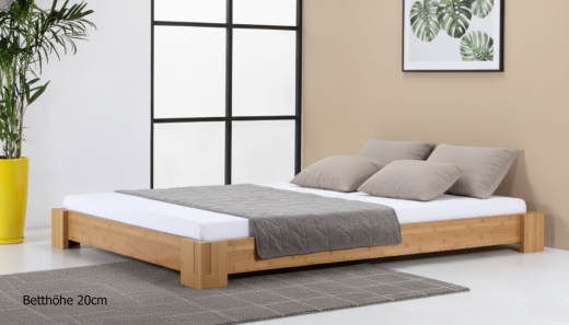 BALI Bambusbett ohne Rückenlehne 160x200cm