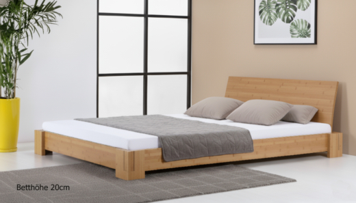 BALI Bambusbett mit Rückenlehne Hainan 180x220cm
