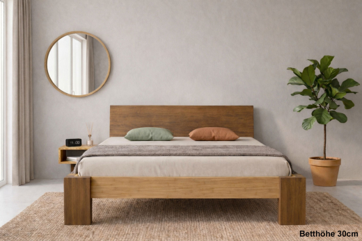 Havanna Bambusbett mit Rückenlehne Überlänge