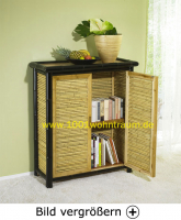 MAYA Bambusschrank zweitürig natur/black!