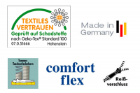 MALIE XXL 5-Zonen Tonnen-Taschenfederkern-Matratze H2 - H5 in 120x220cm