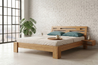 BALI Bambusbett mit Rückenlehne Melaka 180x220cm